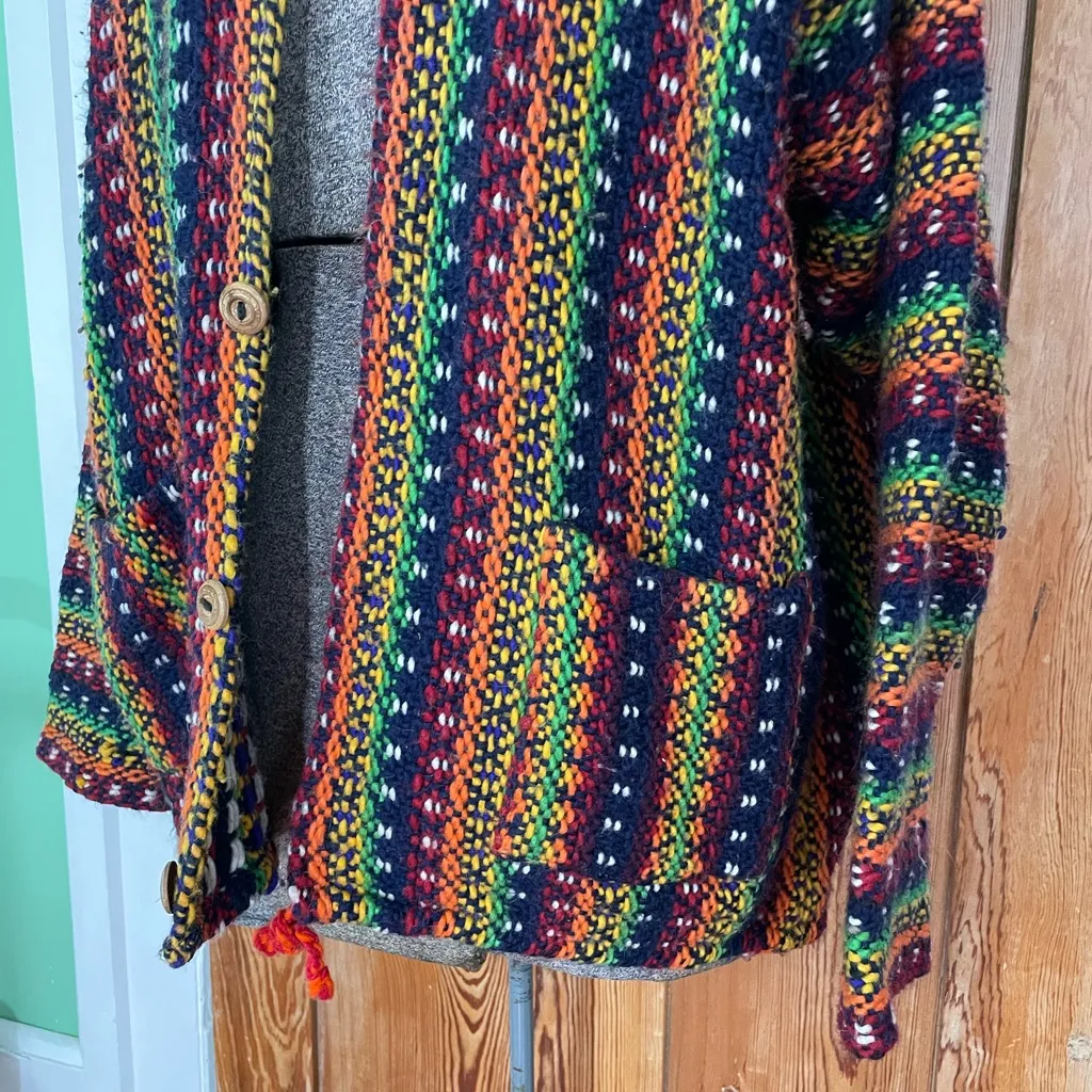 🌈 Vintage Handwoven Boho Jacket – One - Image 6