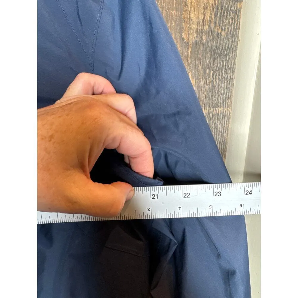 Jack Wolfskin Women's XL Texapore Hooded Rain Jacket Dark Blue Full Zip - Image 4