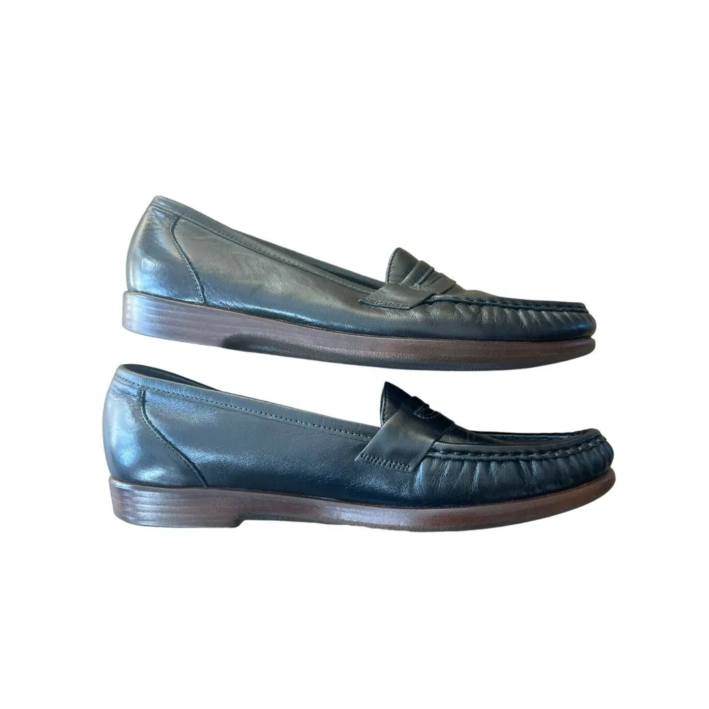 SAS Tripad Comfort Black Leather Loafers Shoes Women's 10 S 199382 Wedge Penny - Image 4