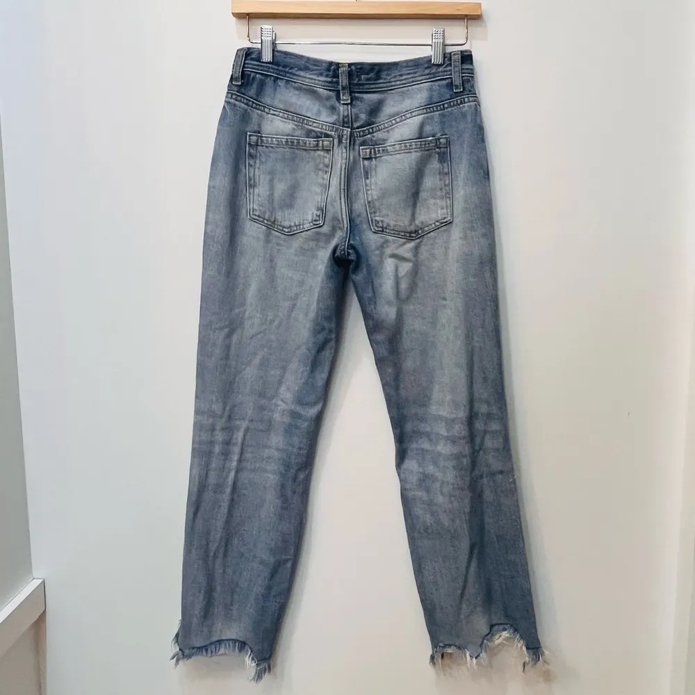 Free People Maggie Mid Rise Straight Leg Jeans cropped size 24 - Image 3