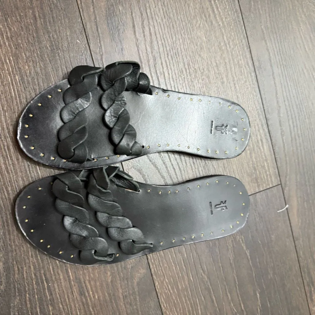 Frye Women’s 8 Black Azalea Braided Sandals - Image 2