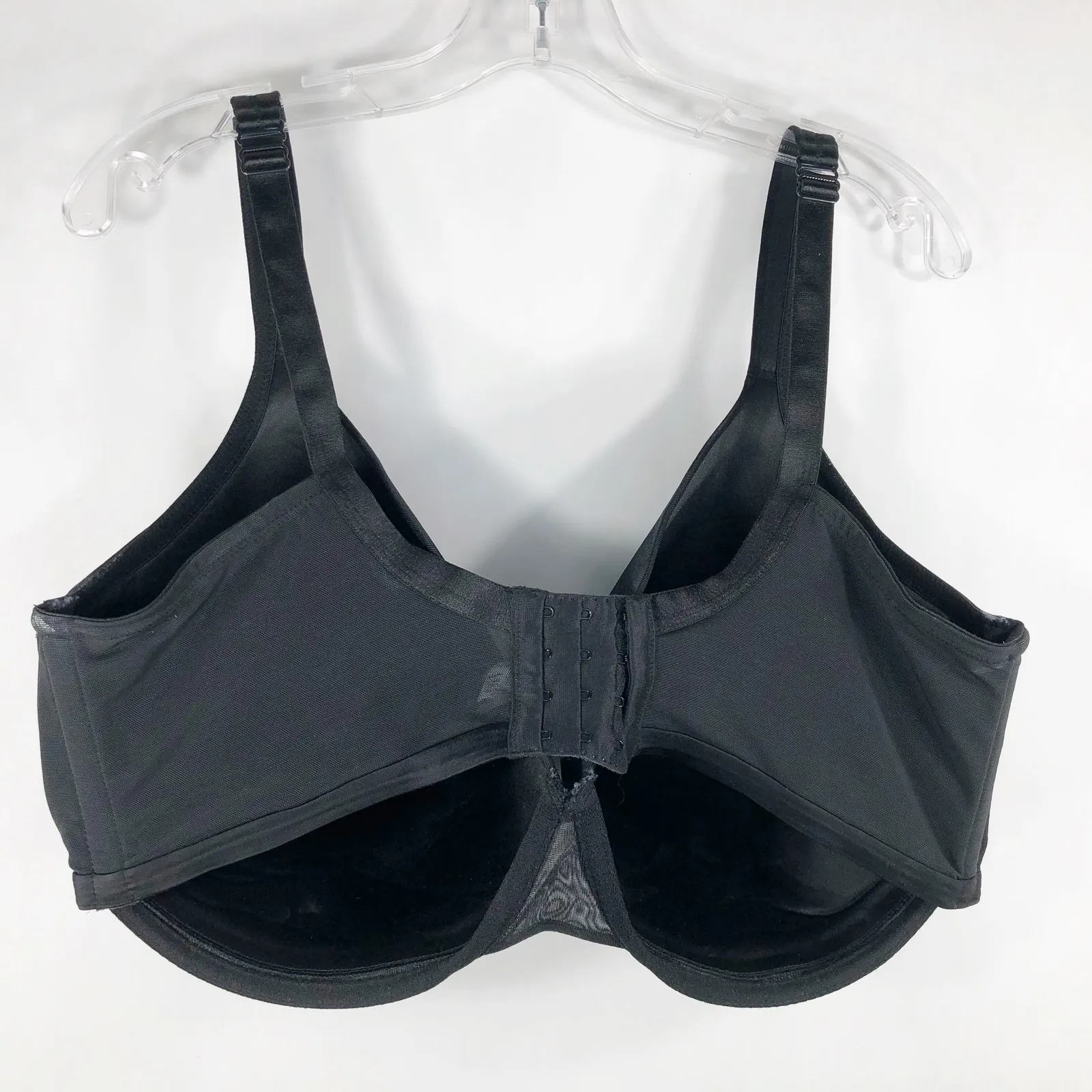 Cacique 44G Bra Black Satin‎ Full Coverage Stretch Plus Size Lane Bryant 101 - Image 2