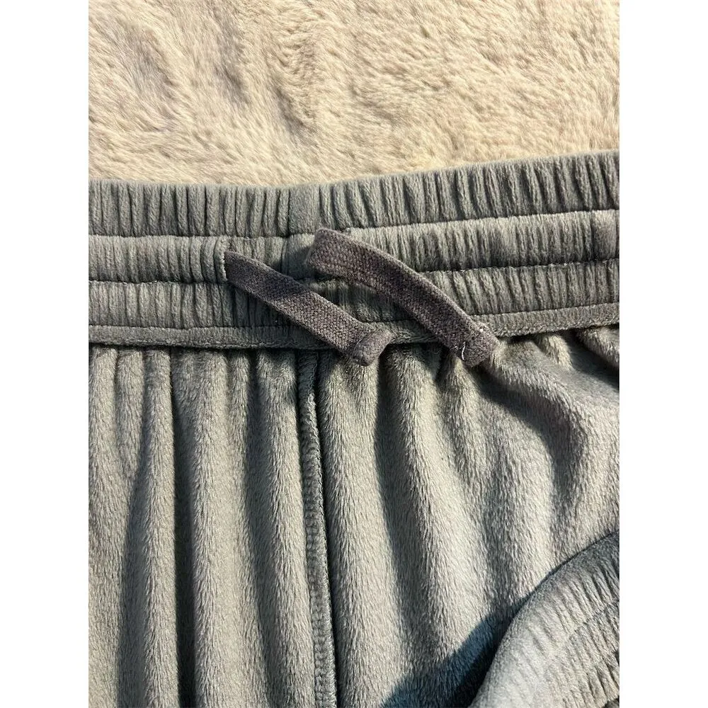 Skims Plus Size 3XL Gray Velour Jogger Pants with Drawstring & Zip Pockets - Image 8