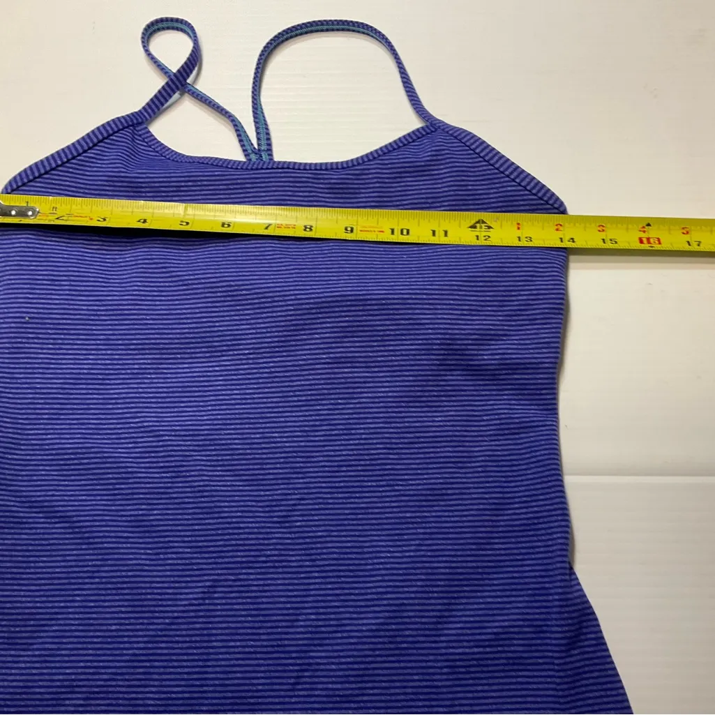 Lululemon Power Y Tank Luon Light Tonka Stripe Pigment Blue Heathered Pigment 6 - Image 5
