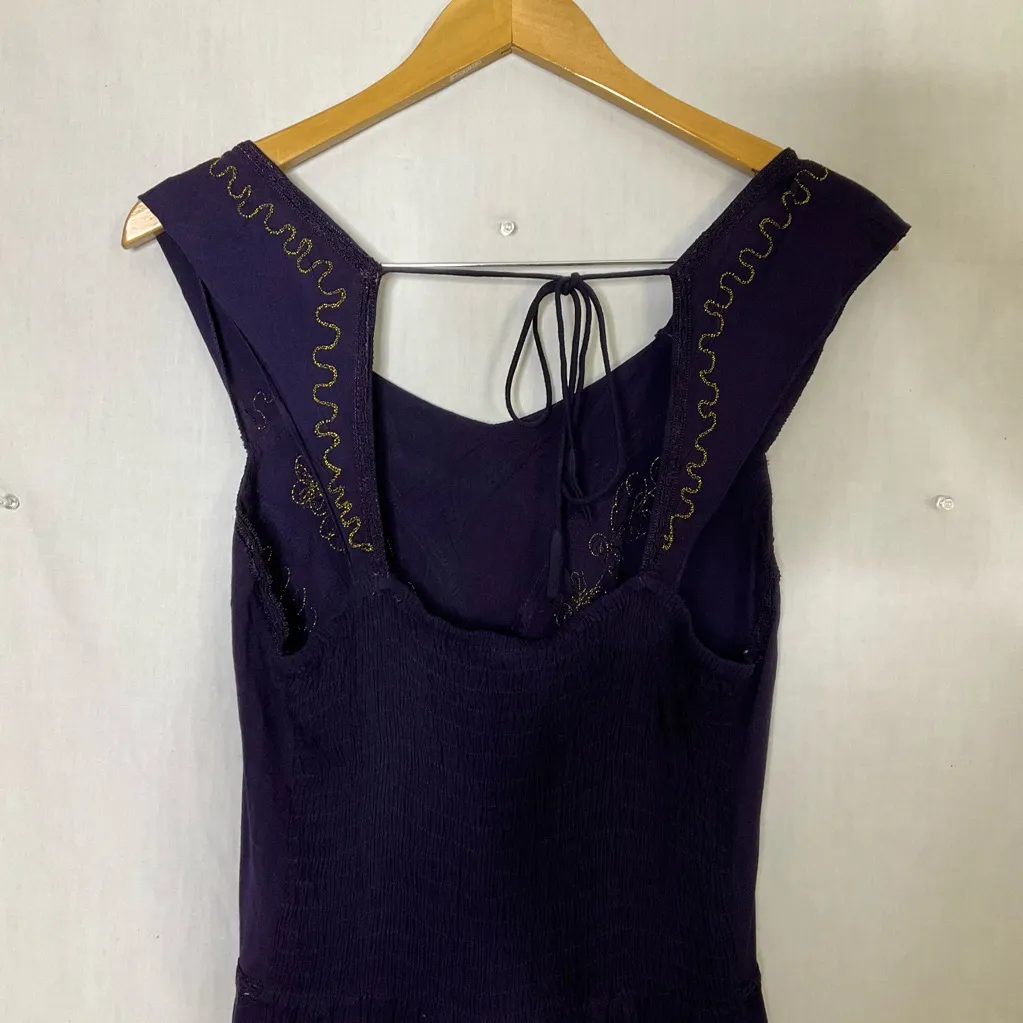 Ethereal Ombre Boho Fairycore Maxi Dress Purple‑Pink Gradient Embroidery Tiered Blue Size undefined - Image 7