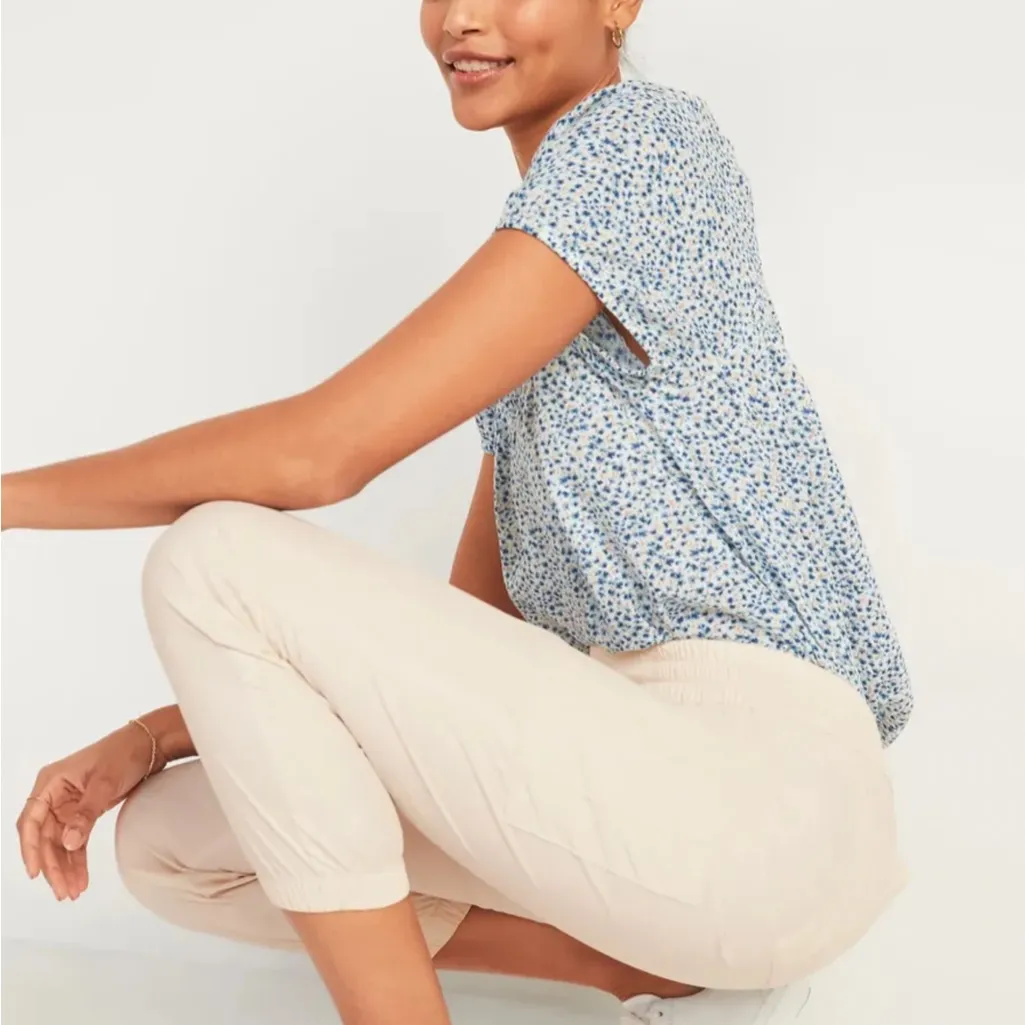 Old navy tapered jogger size XL pull on cargo pants high waist elastic waistband - Image 4