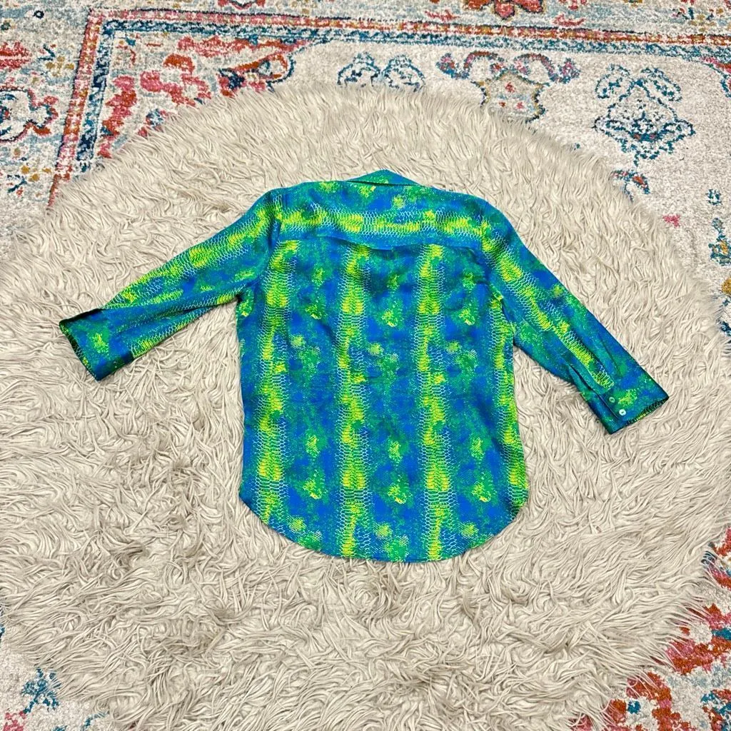 L’agence Dani Amazon Silk Blouse size small - Image 6