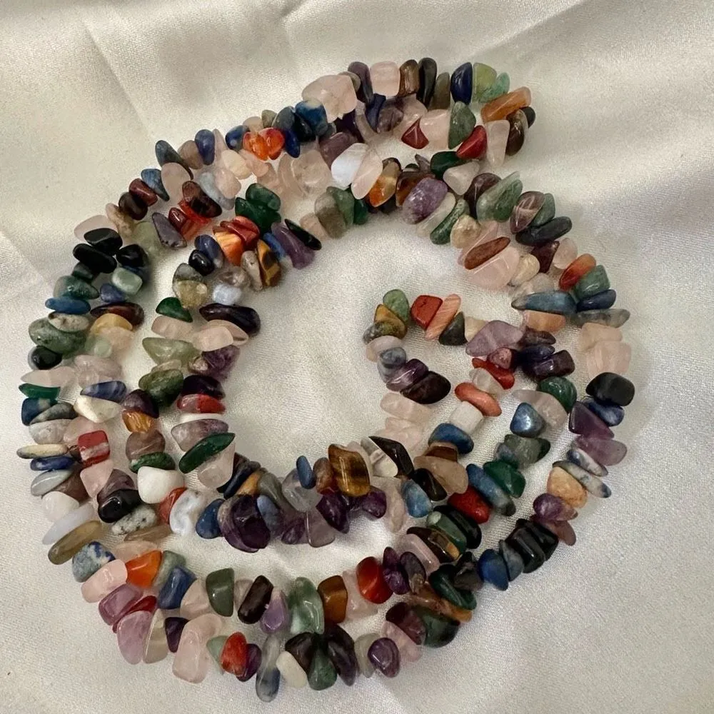 Natural stones chip beaded necklace - Image 4