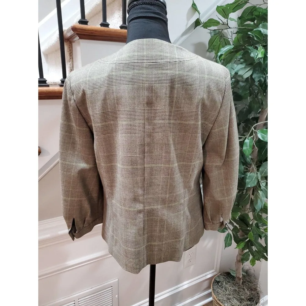 Josephine Women's Gray Polyester Long Sleeve Button Front Jacket Blazer Size 6 - Image 6