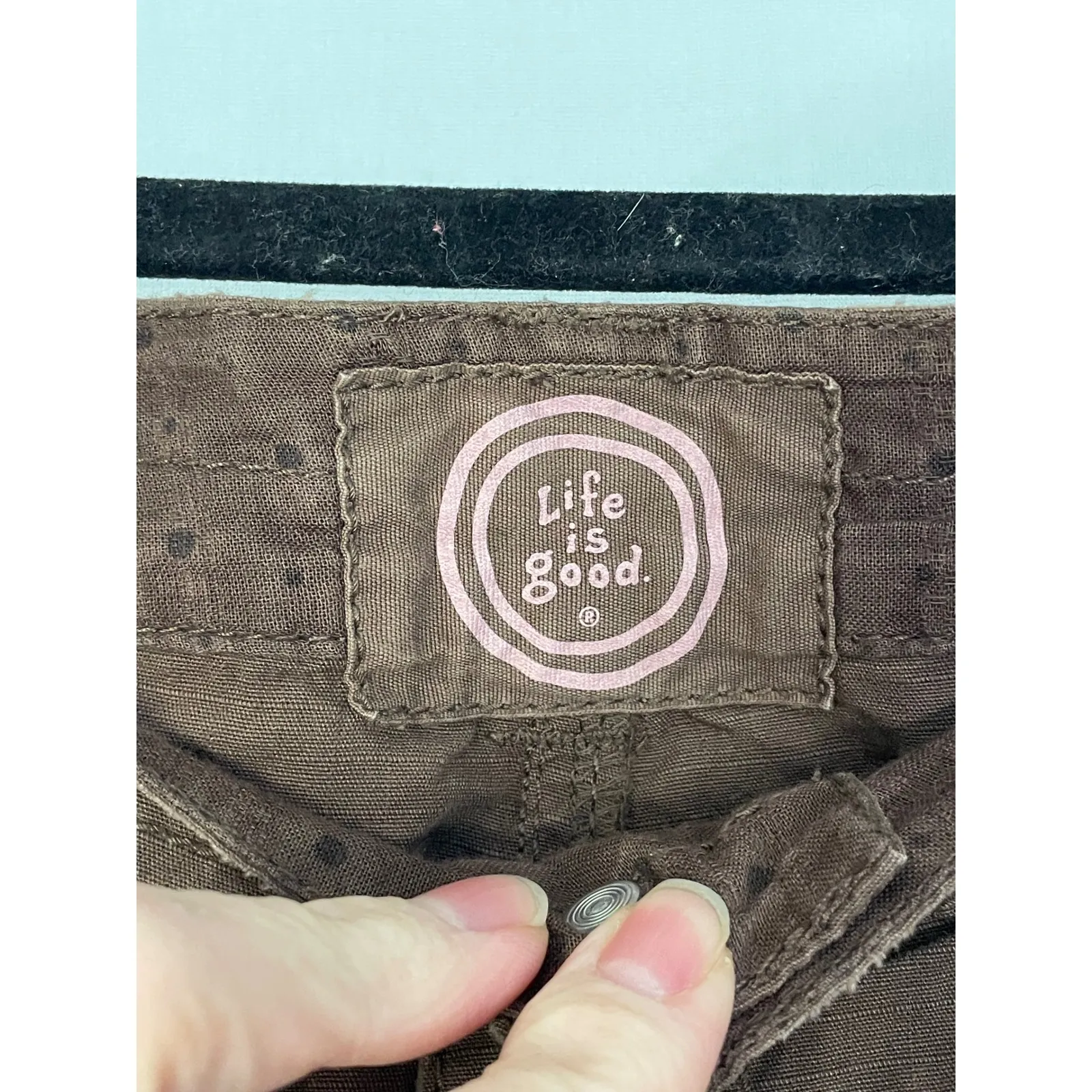 Life is Good  Womens Brown Cargo Cropped Pants Size 6 - Image 3