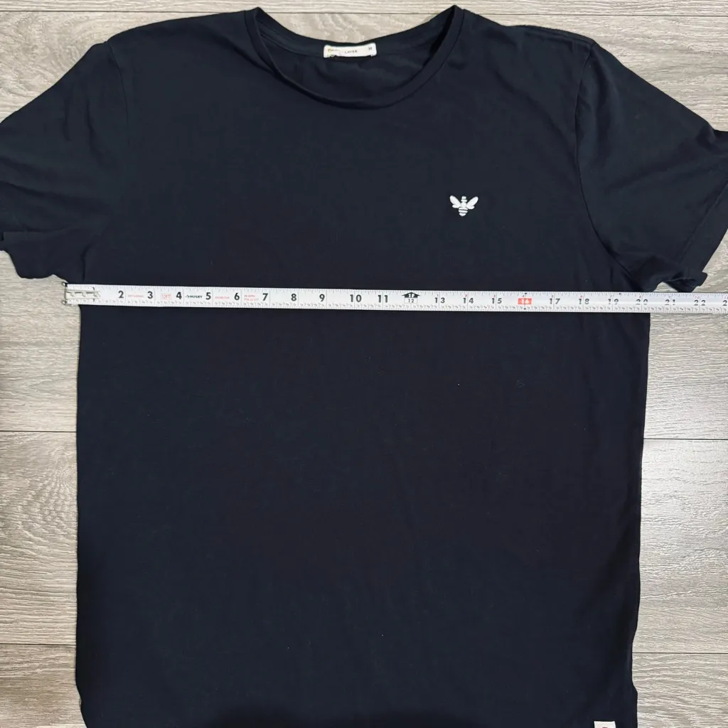 Marine Layer Women Black Embroidered Bee Crew Neck Short Sleeve T-Shirt Sz M - Image 15