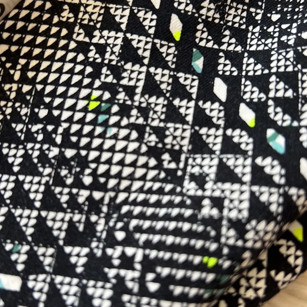 Nike Lux Black White Geometric Running Legging Tight - Image 13