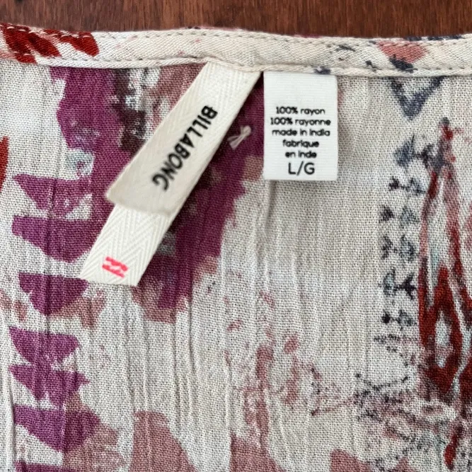 Billabong Ikat Print Loose‎ Fit Tank - Image 2