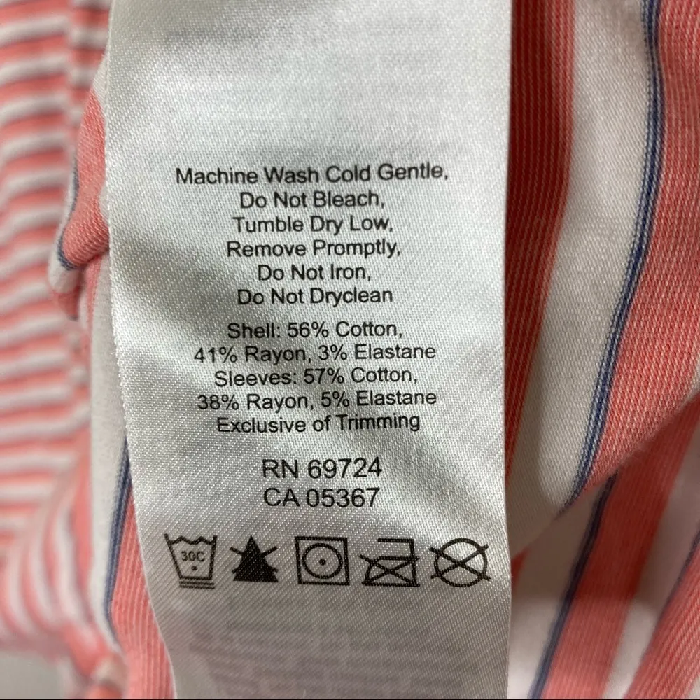 3/$30 Columbia | Omni-Wick PFG Coral Stripe Dress M - Image 5