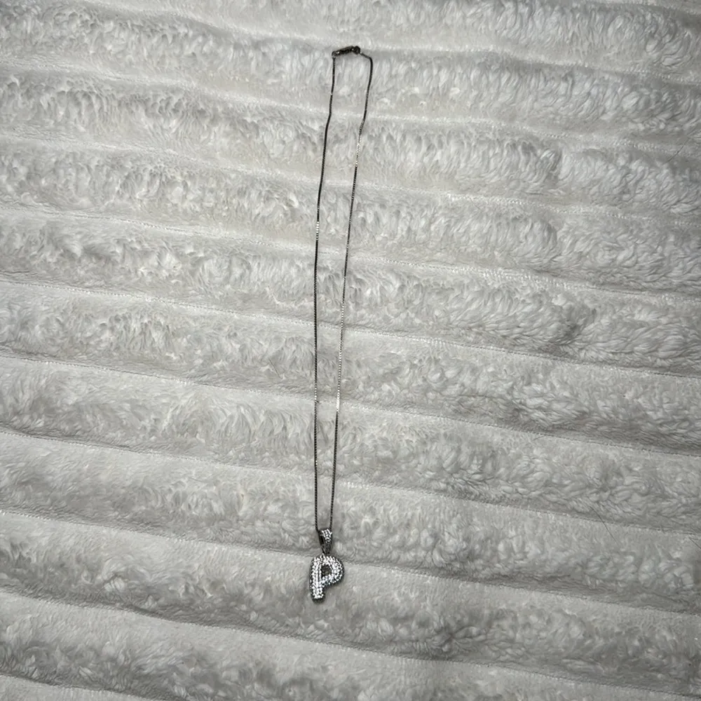 EP Jewels P Initial Necklace Silver - Image 4