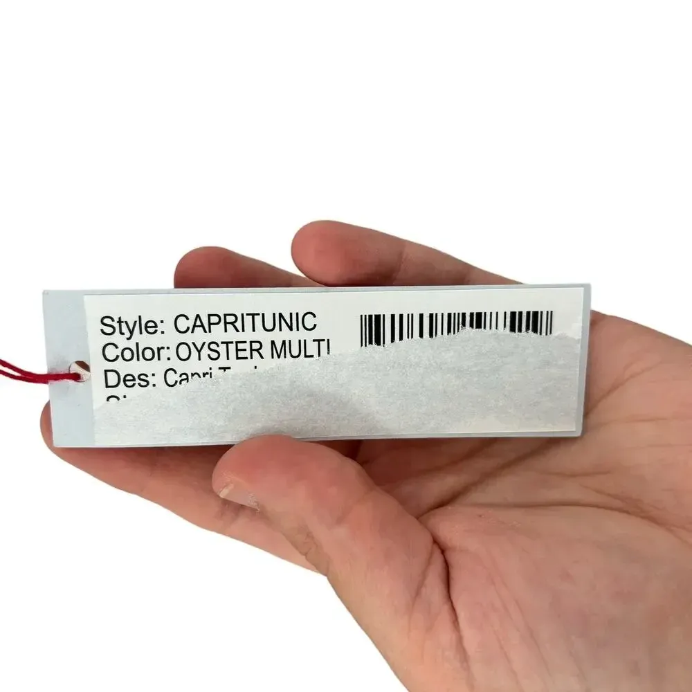 Frances Valentine Capri Tunic Dress‎ Oyster White Blue Embroidery Size XS - Image 12