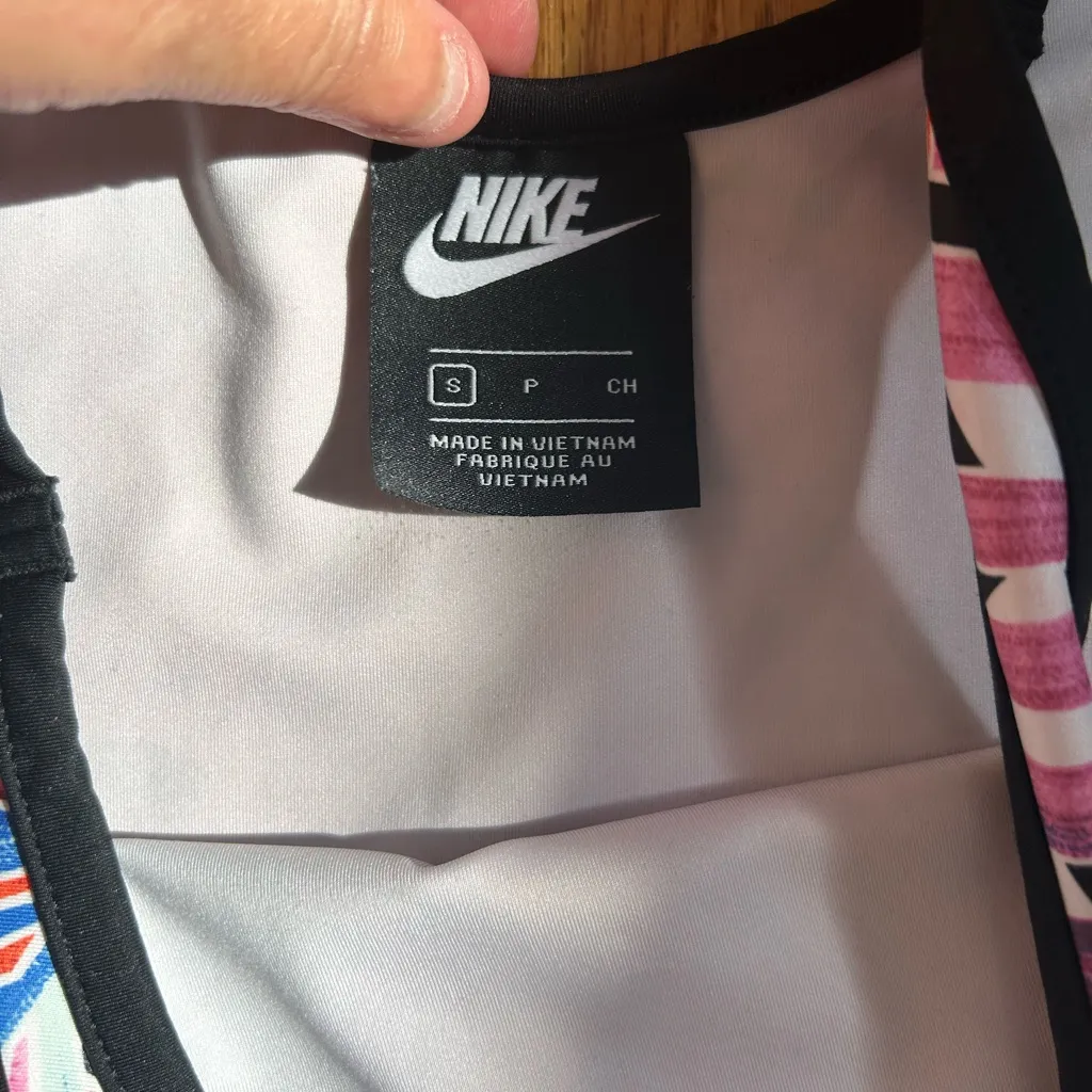 Nike WOMEN'S Sportswear Dress Laser Floral Fuchsia/Black SIZE Small - Image 3