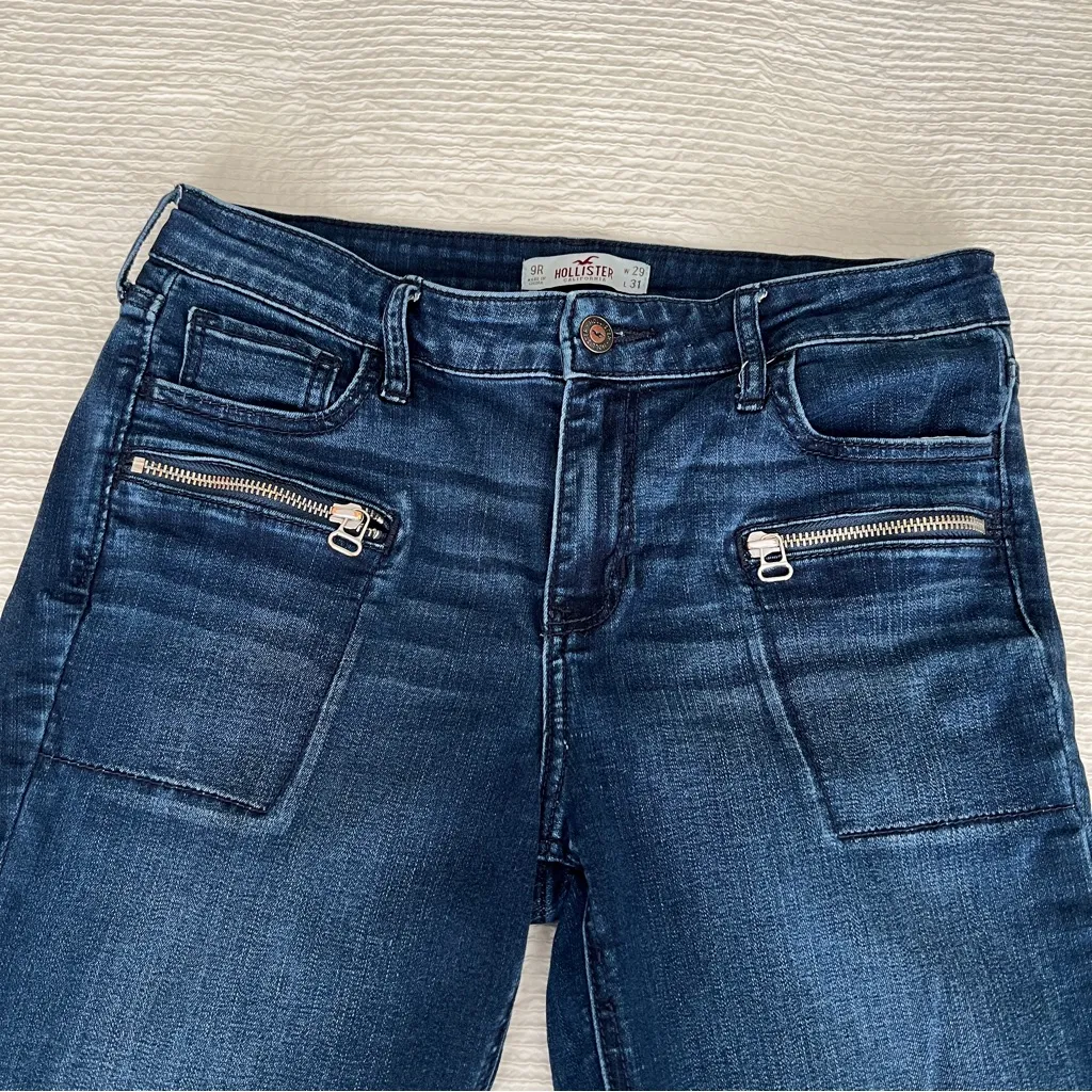 HOLLISTER jeans midrise front zip pocket size 29 - Image 15