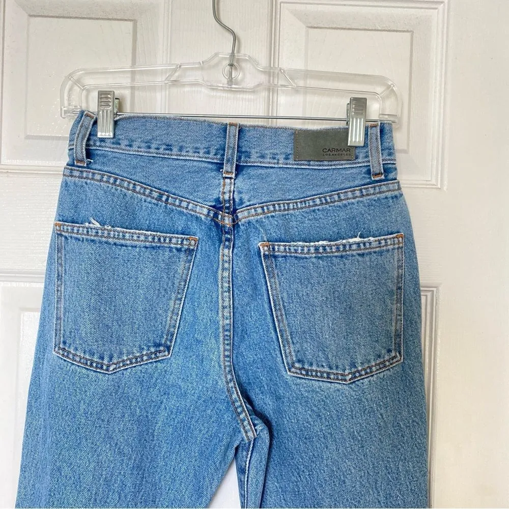 LF CARMAR Destroyed Jeans Distressed Light Wash Size 25 Blue - Image 6
