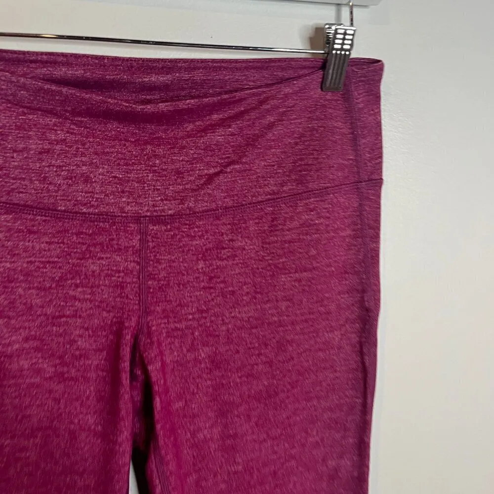 Athleta burgundy spacedye Chaturanga Gusset CoolMax cropped leggings - Image 2