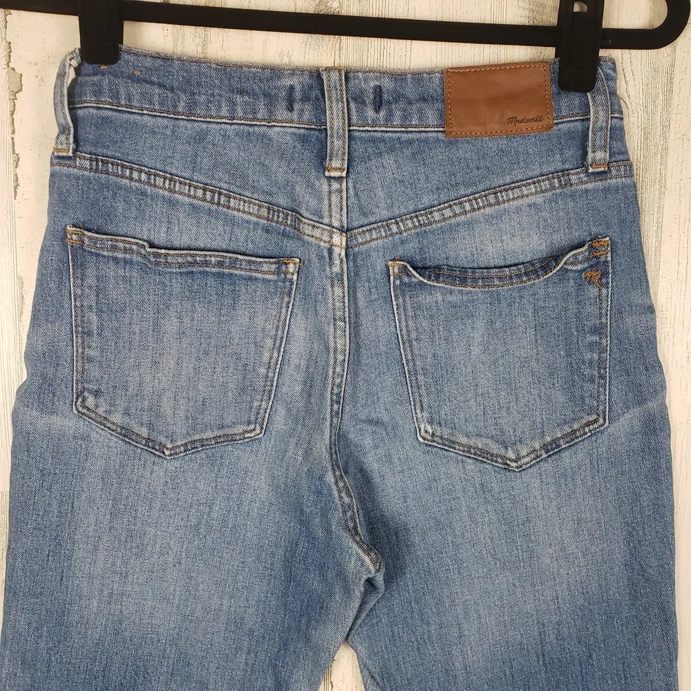Madewell Blue Denim The High-Rise Slim Crop Boyfriend Jeans Women's Size 24 - Image 12