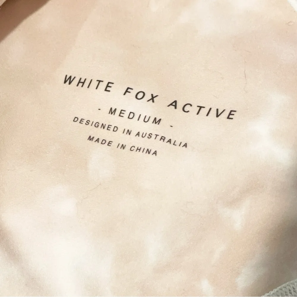 White Fox Active Size Medium Pink Tie Dye Print Pull On Athletic Legging - Image 4