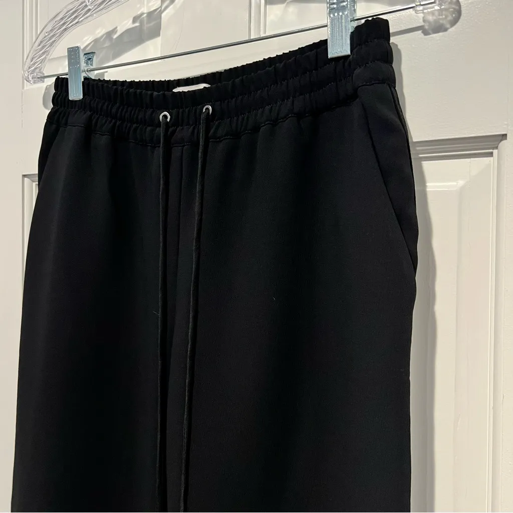 Wilfred Aritzia Buffon Crepe Jogger Pants Black Small Pull On Elastic Waist - Image 5
