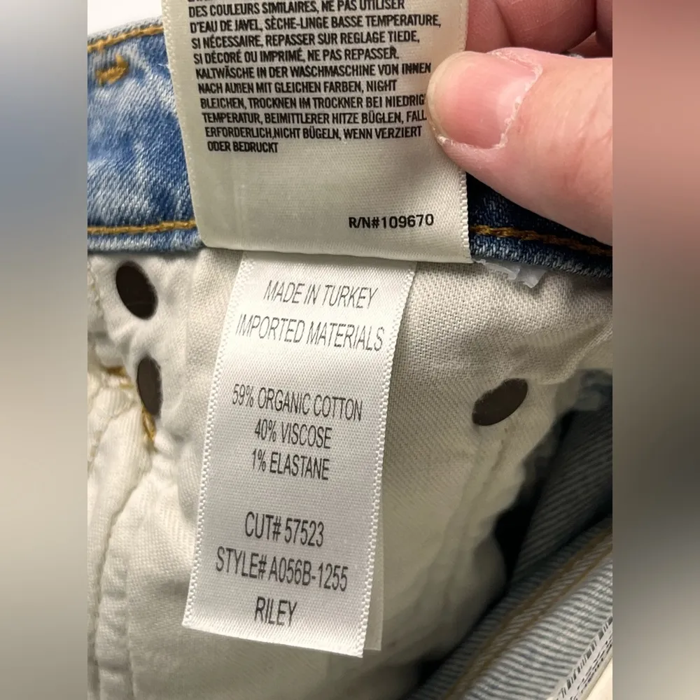 AGOLDE Riley Crop High Rise Straight Womens Size 23 Denim Blue Whiplash Jean NEW - Image 8