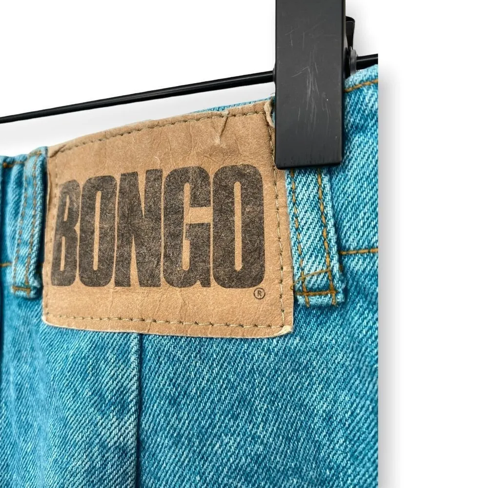 Bongo Vintage Women's Blue Denim Straight & Pencil Mini Skirt Sone Acid Wash - Image 7