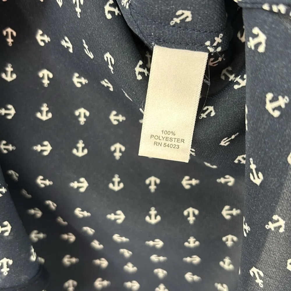 Banana Republic Navy Blue Anchor Tank Women’s Size 4 Petite - Image 8