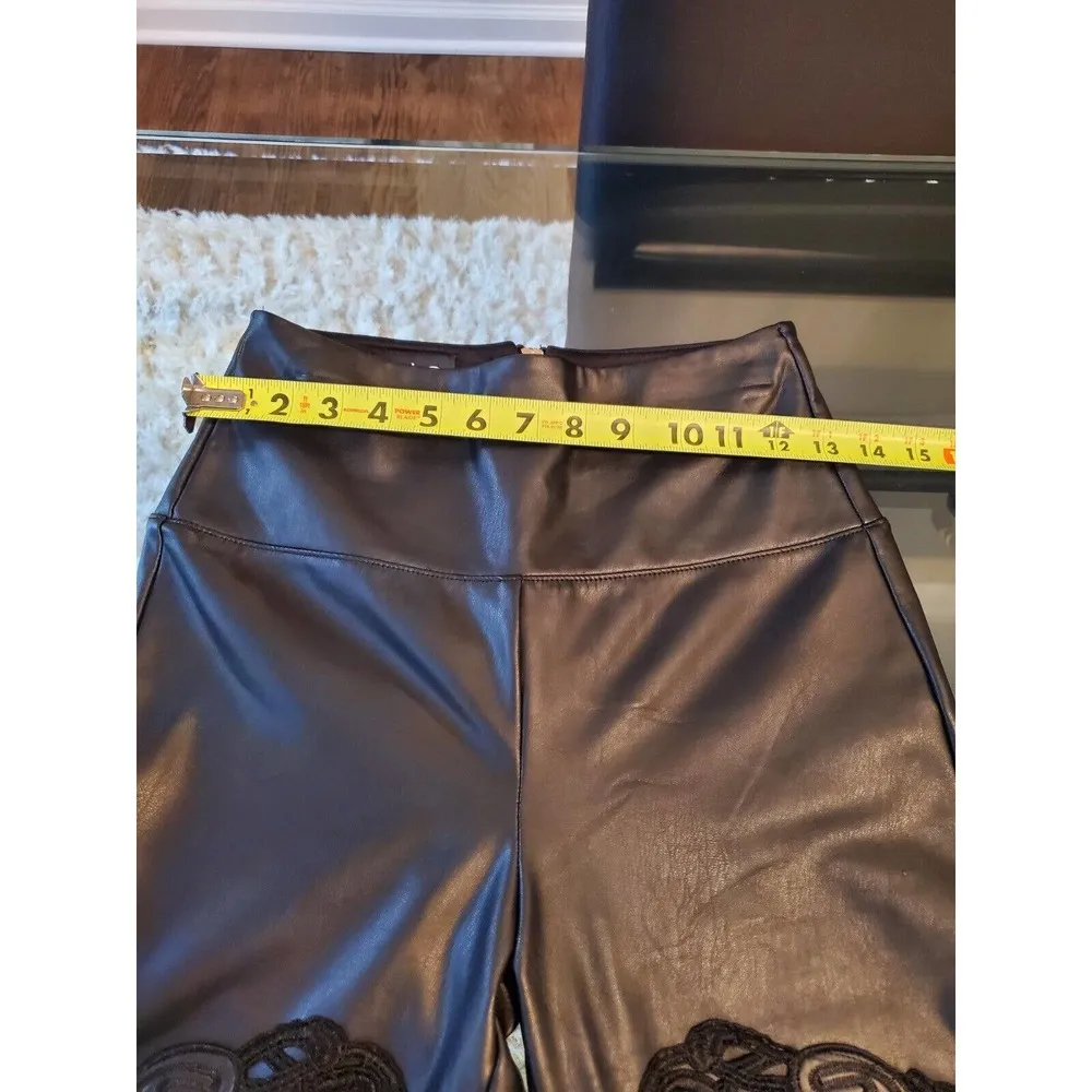 Bebe Women's Solid Black Polyester Pull On Mid Rise Skinny Fit Pant Size X-Small - Image 10