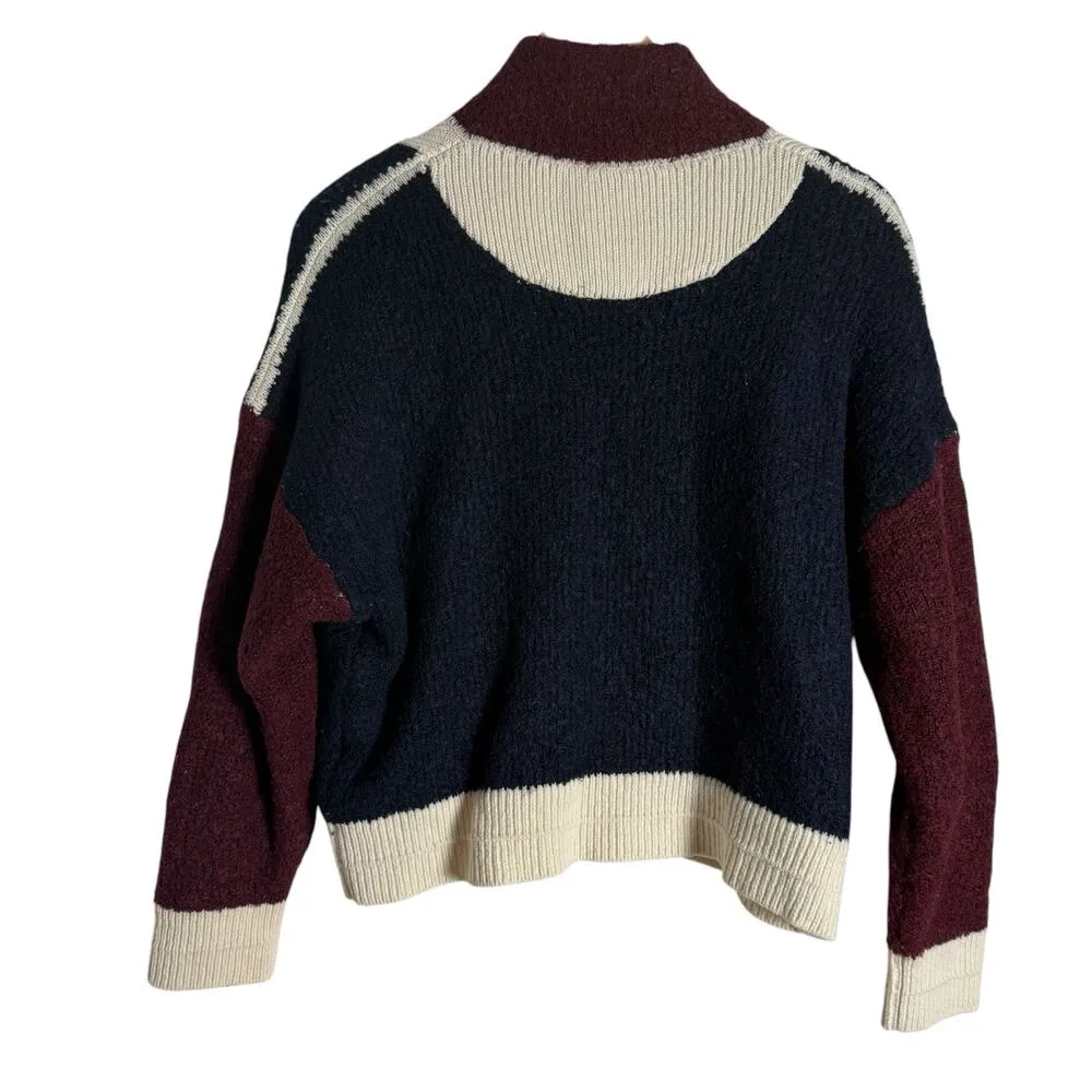ba&sh Benji Colorblock Knit Wool Blend Pullover Sweater Size Small - Image 13