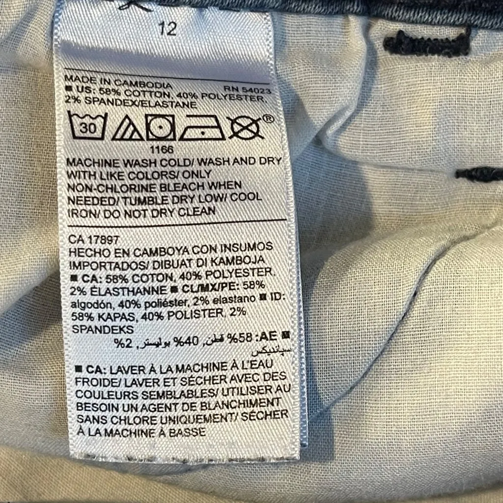 Old Navy Rockstar‎ Super Skinny Jeans Women's Size 12 Raw Hem Built In Warm Blue - Image 9