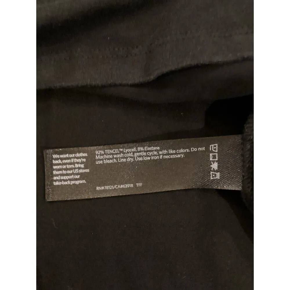 Eileen Fisher Overlay Long Sleeve Knee length sheath Dress Black 3/4 Sleeves S - Image 9