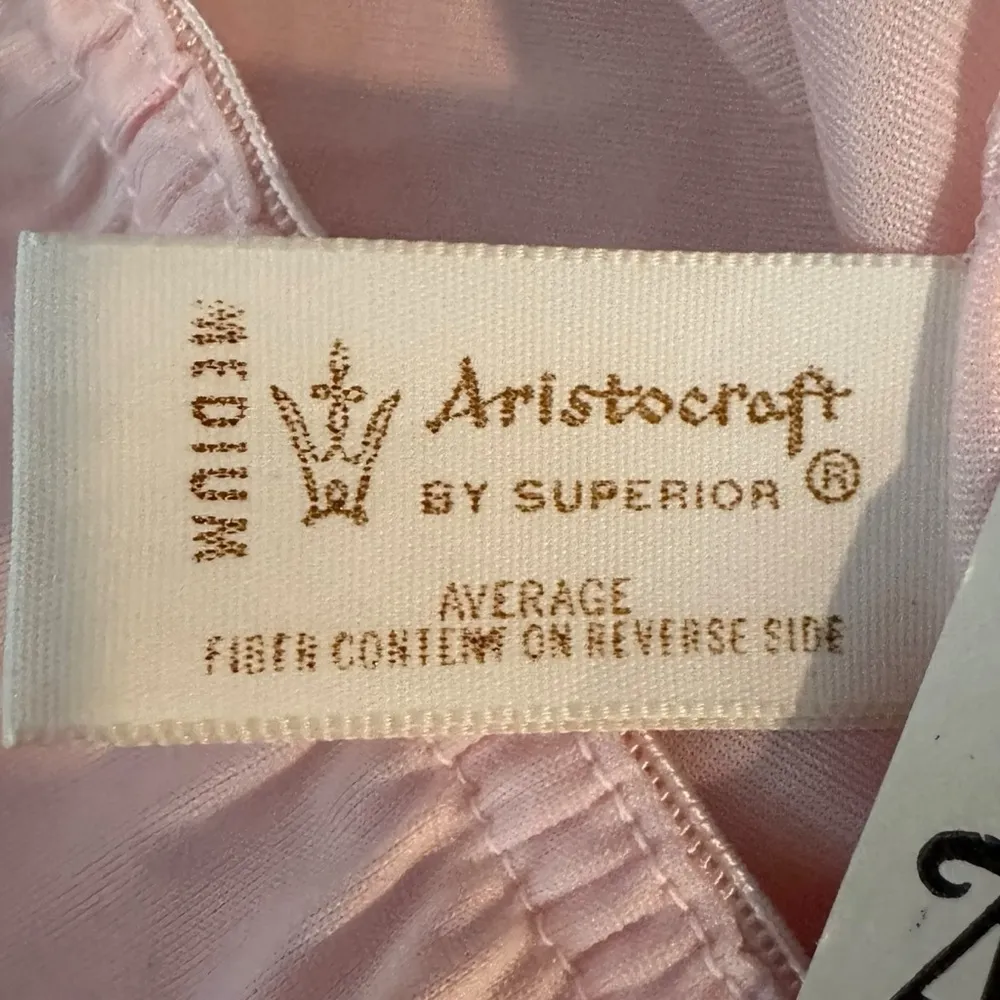 Vintage 60s Aristocraft Deadstock Coquette Dainty Light Pink Slip Skirt Medium - Image 10