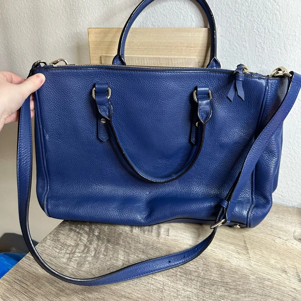 Kate Spade Women’s Blue Mulberry Street Pebbled Leather Bag - Image 3