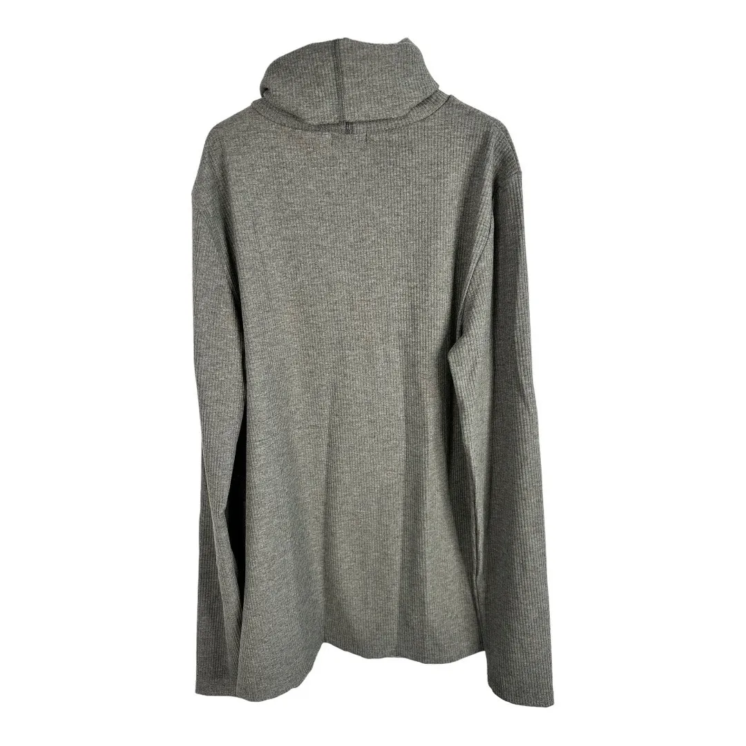 Halogen Womens Ribbed Turtleneck Pullover Sweater Gray size Medium - Image 2