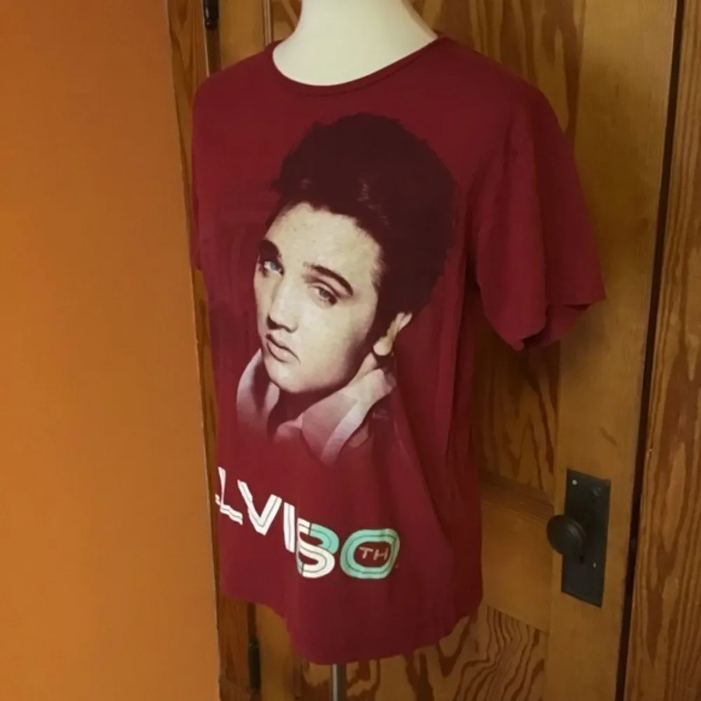 Elvis 80th 2015 graphic T shirt Red Size M - Image 8