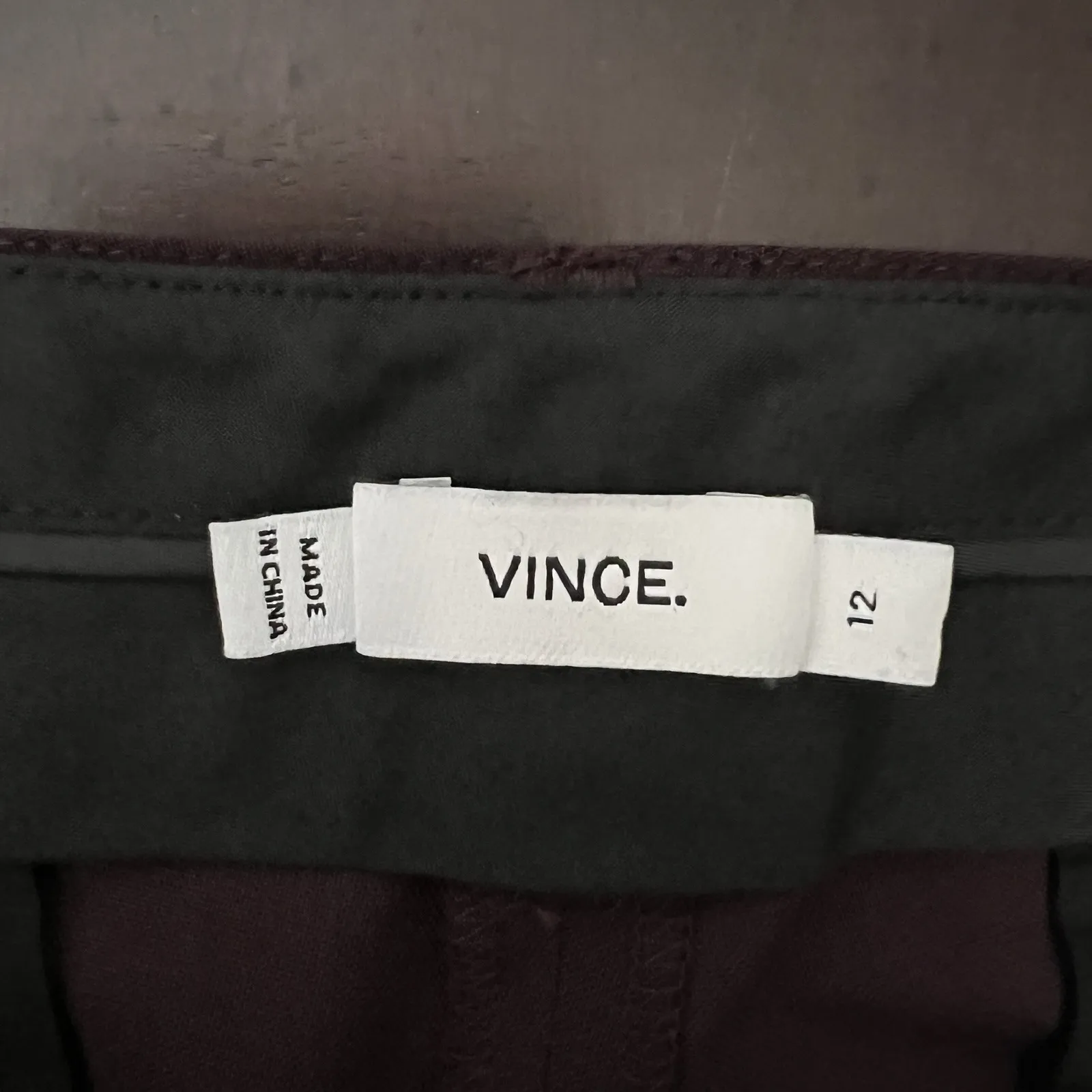 Vince Wool Pants Women's 12 Tuxedo Stripe Slim Straight Tapered Trouser Office - Image 9