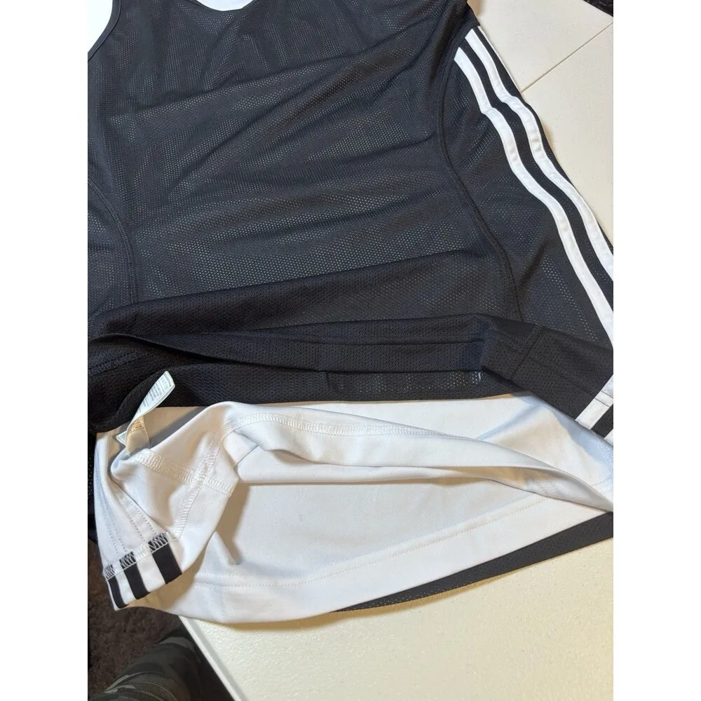 Adidas Basketball Jersey Climacool Black and White Striped Player 1G Pre-Owned - Image 8