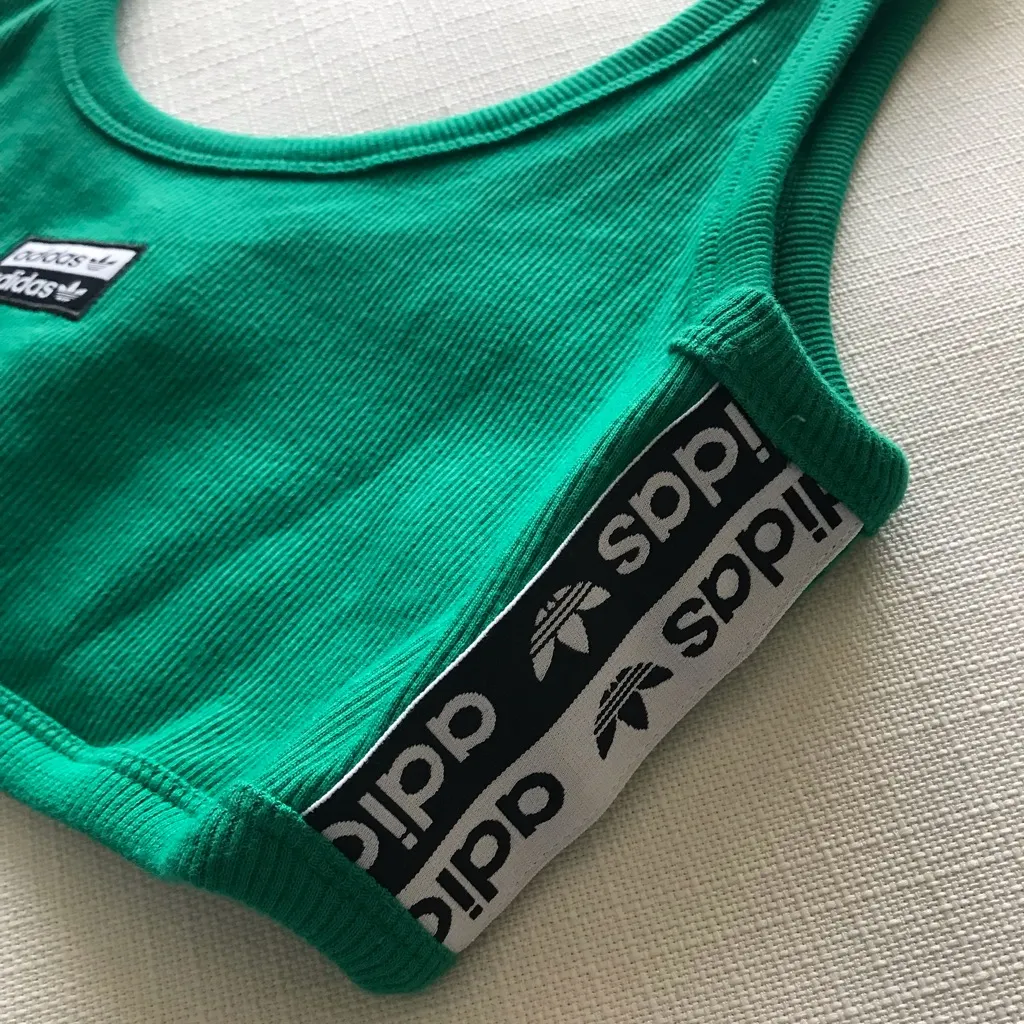 Adidas Logo Tape Bra / Crop Top, NWT, Size Large - Image 8