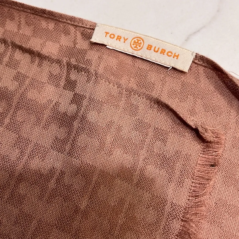 Tory Burch Mosaic logo jacquard scarf - Image 3
