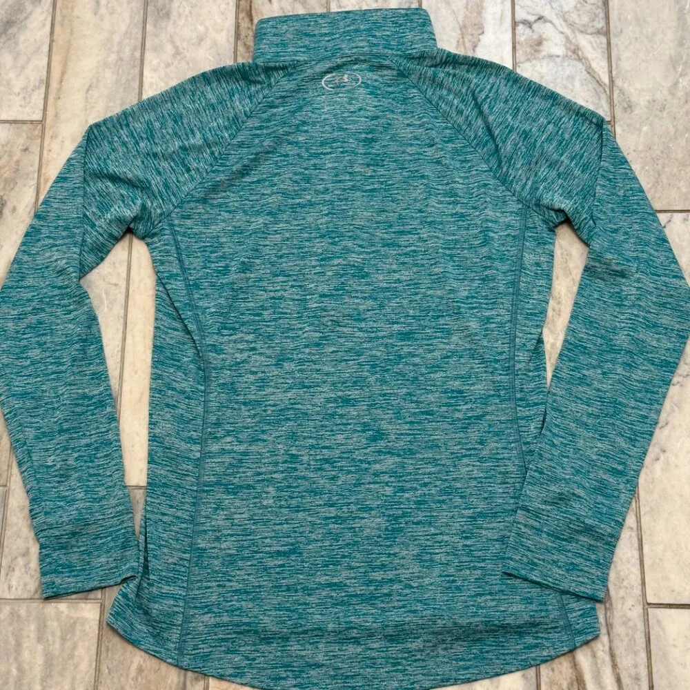 NEW Under Armour women's medium teal 1/2 zip long sleeve shirt MSRP $60 - Image 4
