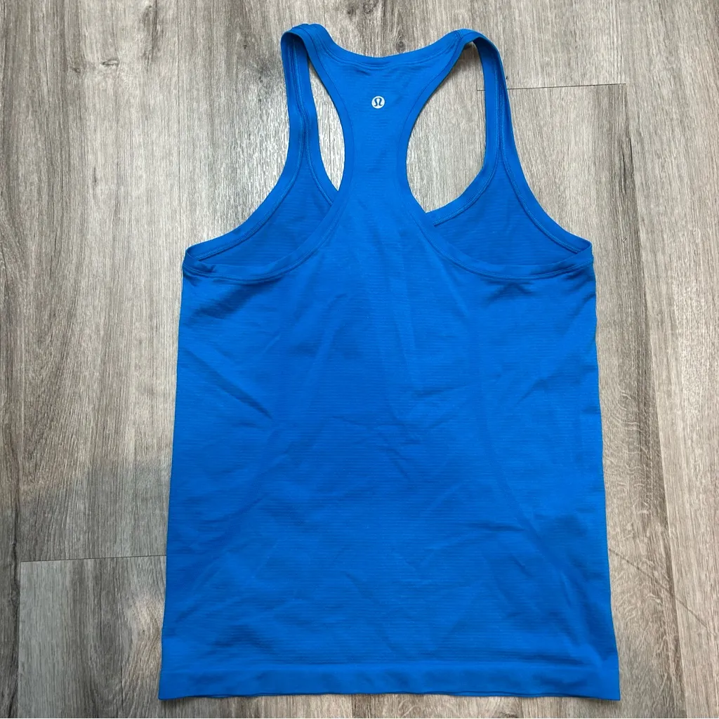 Lululemon Swiftly Tech Tank Royal Blue Compression Workout Top Size 8 - Image 2