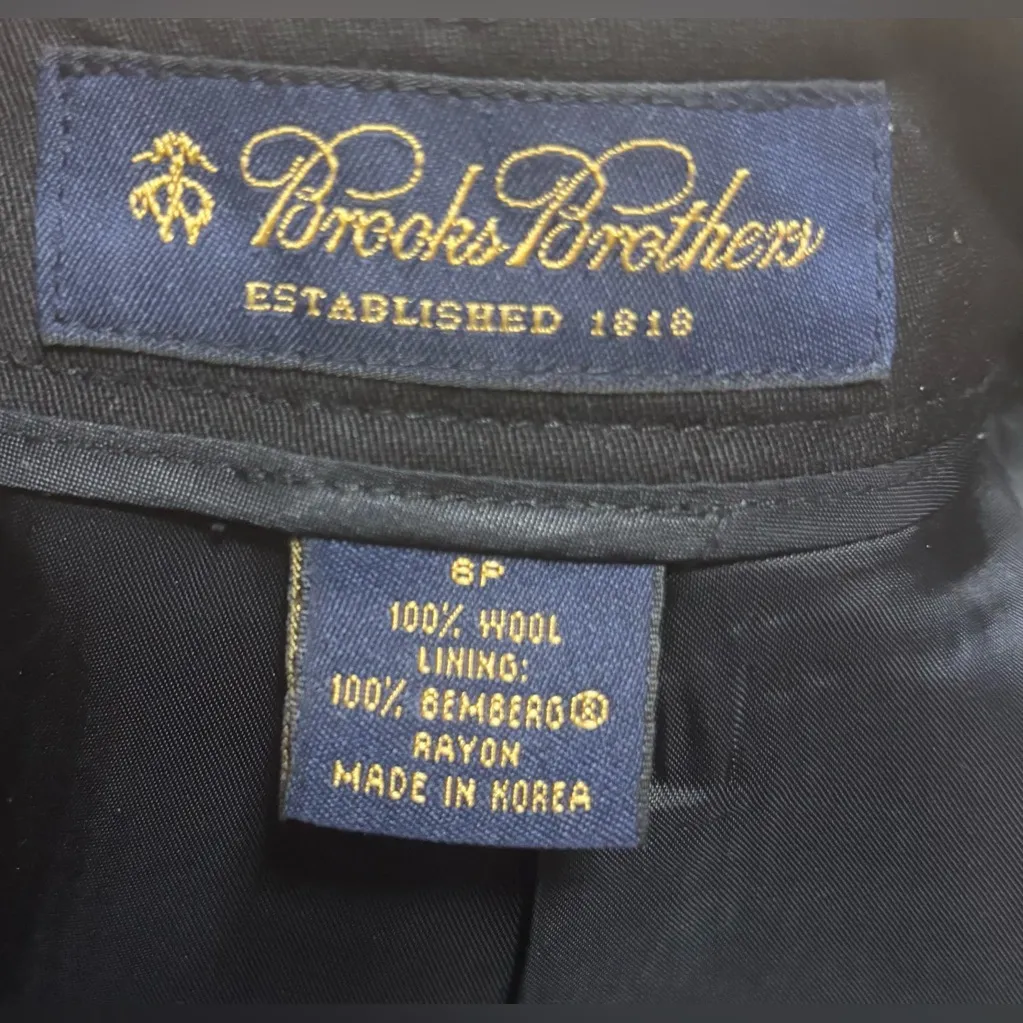 Brooks Brothers Dress Pants Womens 6P 100% Wool Black Fully Lined Trouser Office - Image 3