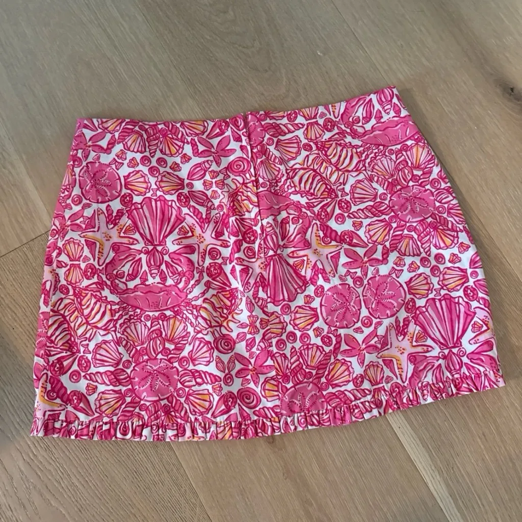 Lilly Pulitzer Pink and White Skirt - Image 3