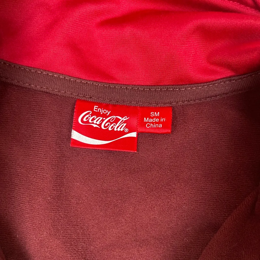 Coca Cola Womens Cropped Jacket‎ Size Small Red - Image 6