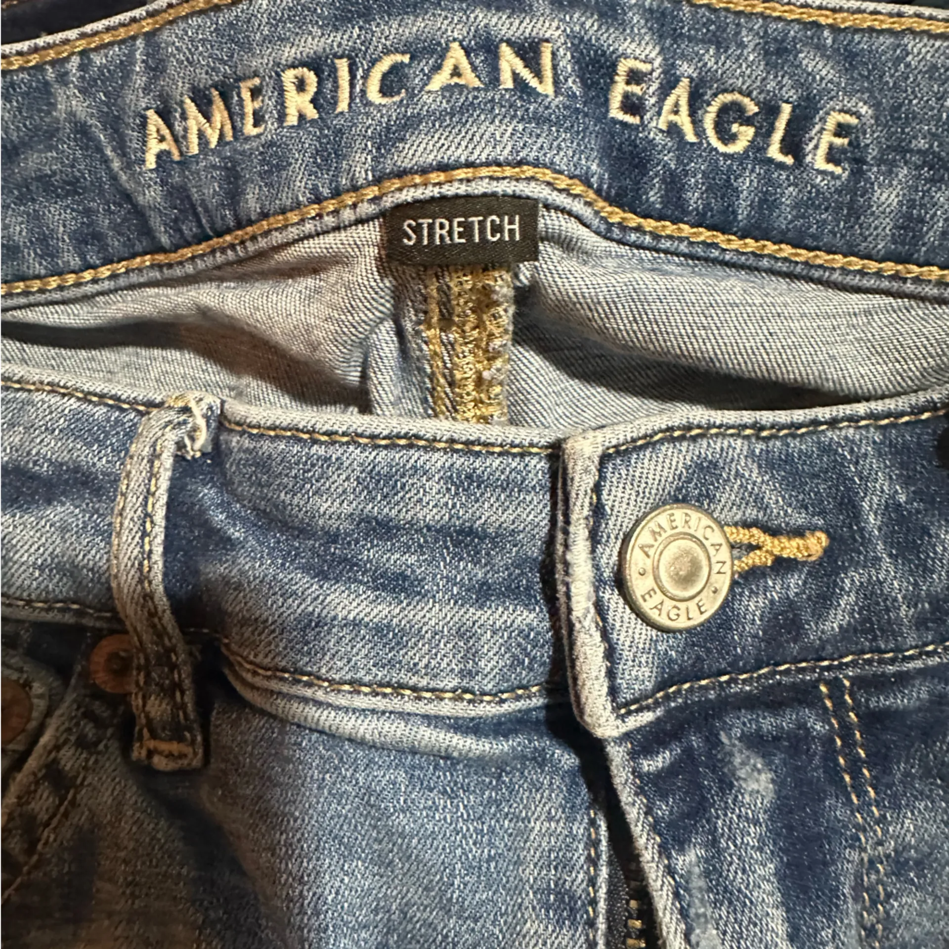 American Eagle Outfitters Distressed Flare Jeans in Blue - Image 4