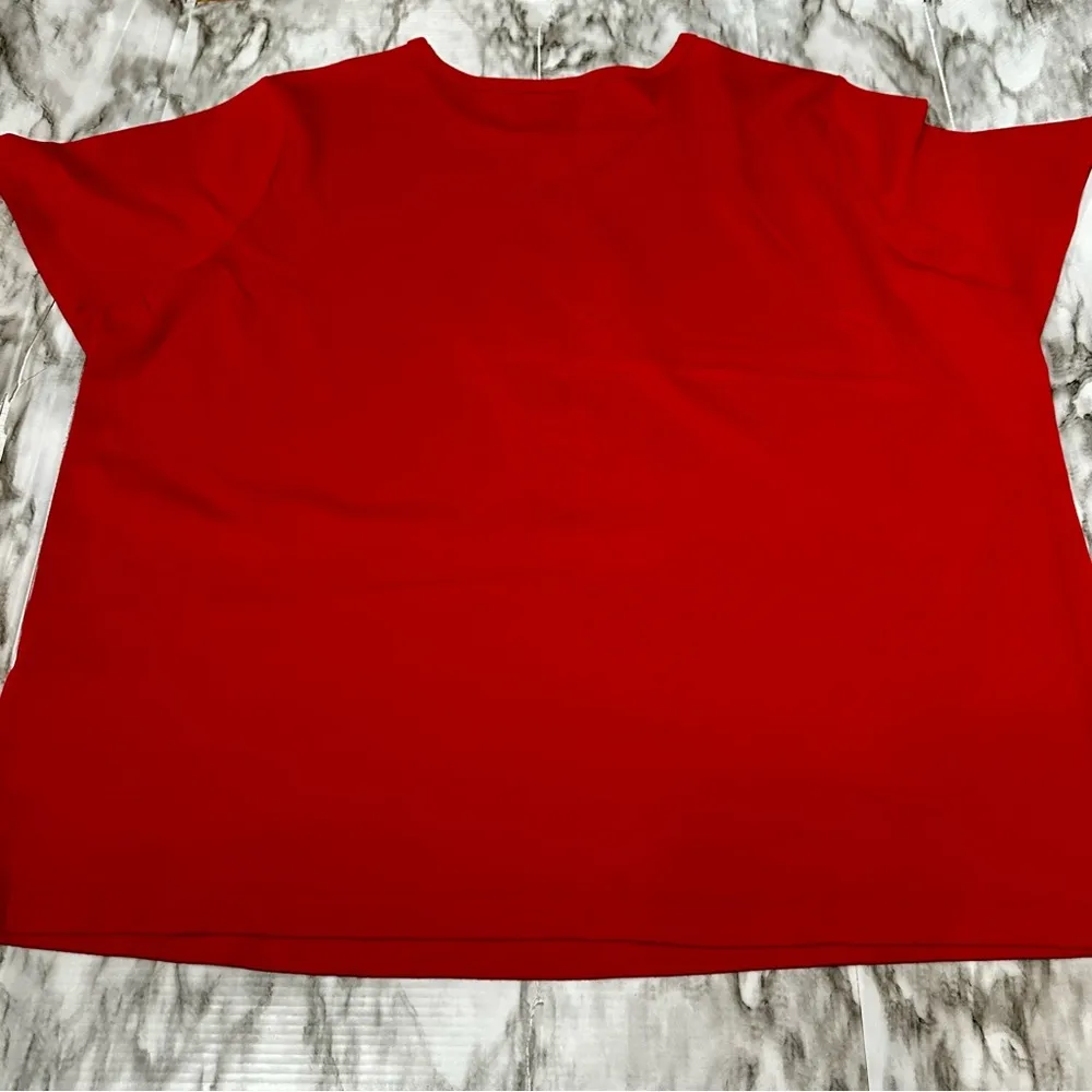 Ralph Lauren Active Vibrant Red Shirt  Embroidered Crest Americana Summer Basic - Image 5