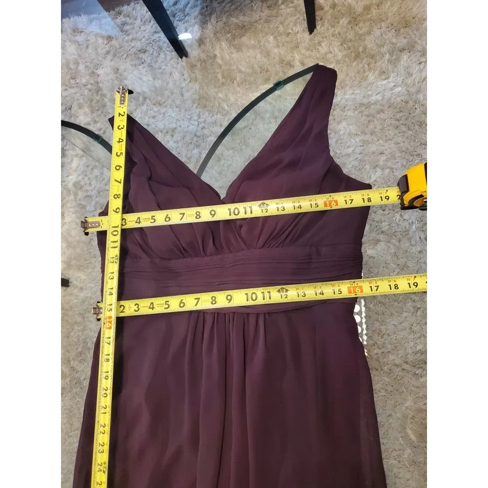 Levkoff Women Purple Polyester V-Neck Sleeveless Formal Long Maxi Dress Size M - Image 12